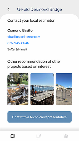 Contact info for the Gerald Desmond Bridge